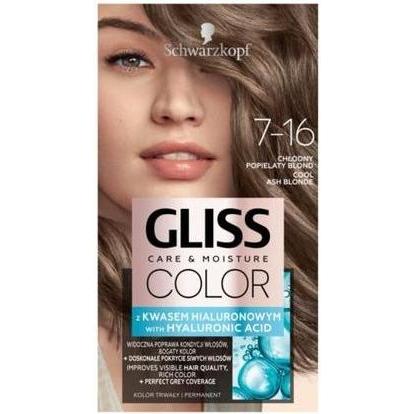 Schwarzkopf, Tinta, Gliss Colour Care & Moisture Tintura permanente per capelli 7-16 Coolhond (7-16 Coolhond)