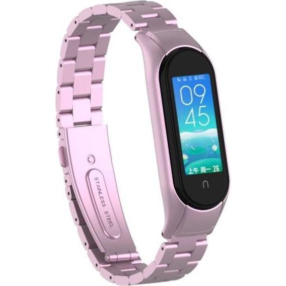 MU Style Metal Series (Edelstahl, Mi Band 6, Mi Band 5), Uhrenarmband, Rosa