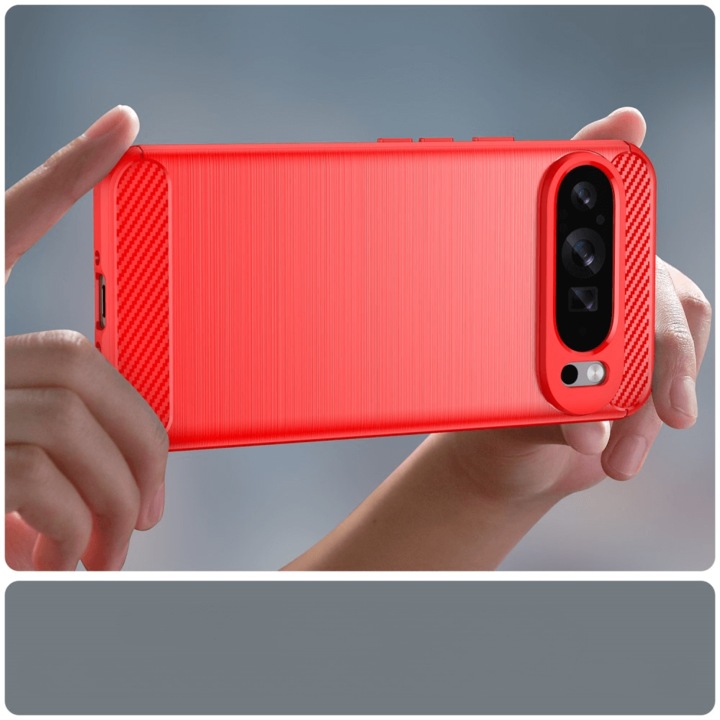 Actual product image Cover-Discount Google Pixel 9 Pro XL - Metal Carbon Look Cover (Google Pixel 9 Pro XL)
