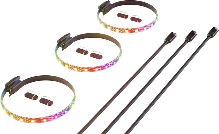 Immagine prodotto Hyte Strisce Luminose Ls10 RGB Blk 3pk (Blu, Verde, Rosso)