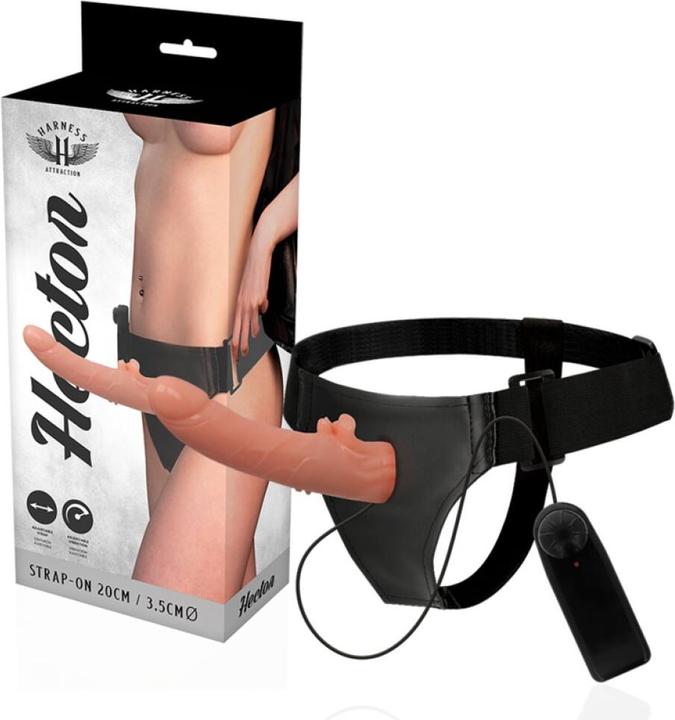 Actual product image Harness Attraction HECTOR VIBRATOR FLESH 20 X 3.5CM