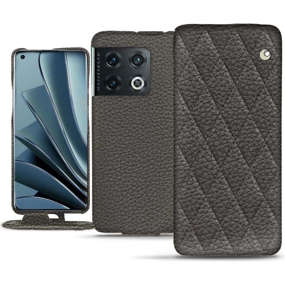 Noreve Lederschutzhülle vertikal (OnePlus 10 Pro), Smartphone Hülle, Grau