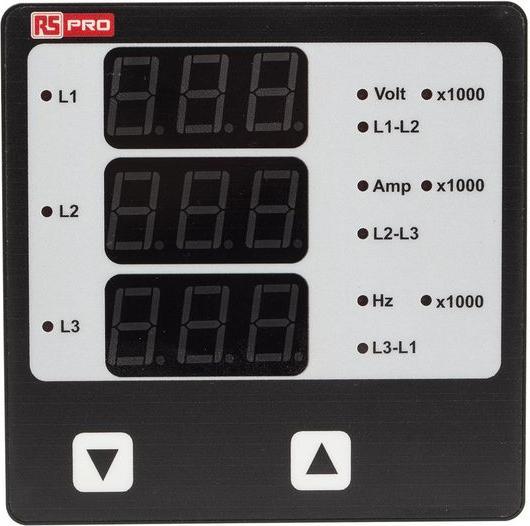 Produktbild RS PRO Dig Multi Func Meter, 96x96, 3Ph, V A F