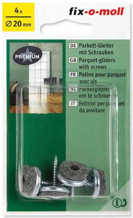 Fix-o-moll Parkettgleiter mit Schraube (Parkettgleiter, 4 Stück)