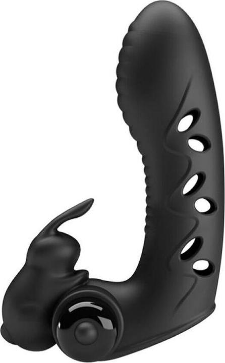 Produktbild Pretty Love Vance Black Rabbit Vibrator Fingerabdeckung