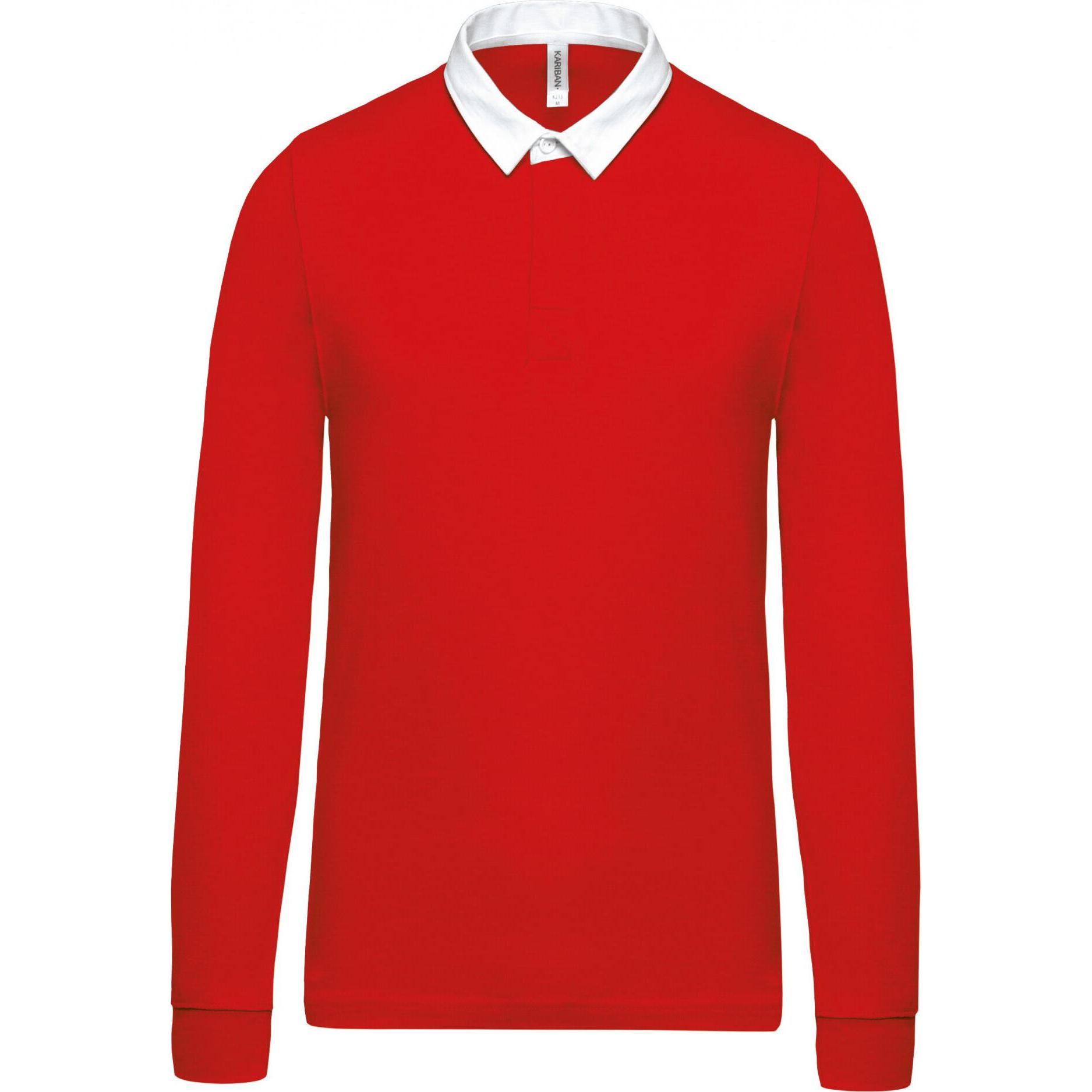 Kariban, Herren, Shirt, Rugby, Rot, (XL)