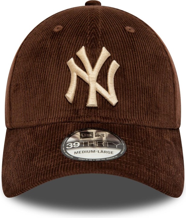 Actual product image New Era 39Thirty Stretch Cap CORDE New York Yankees brun (M/L)