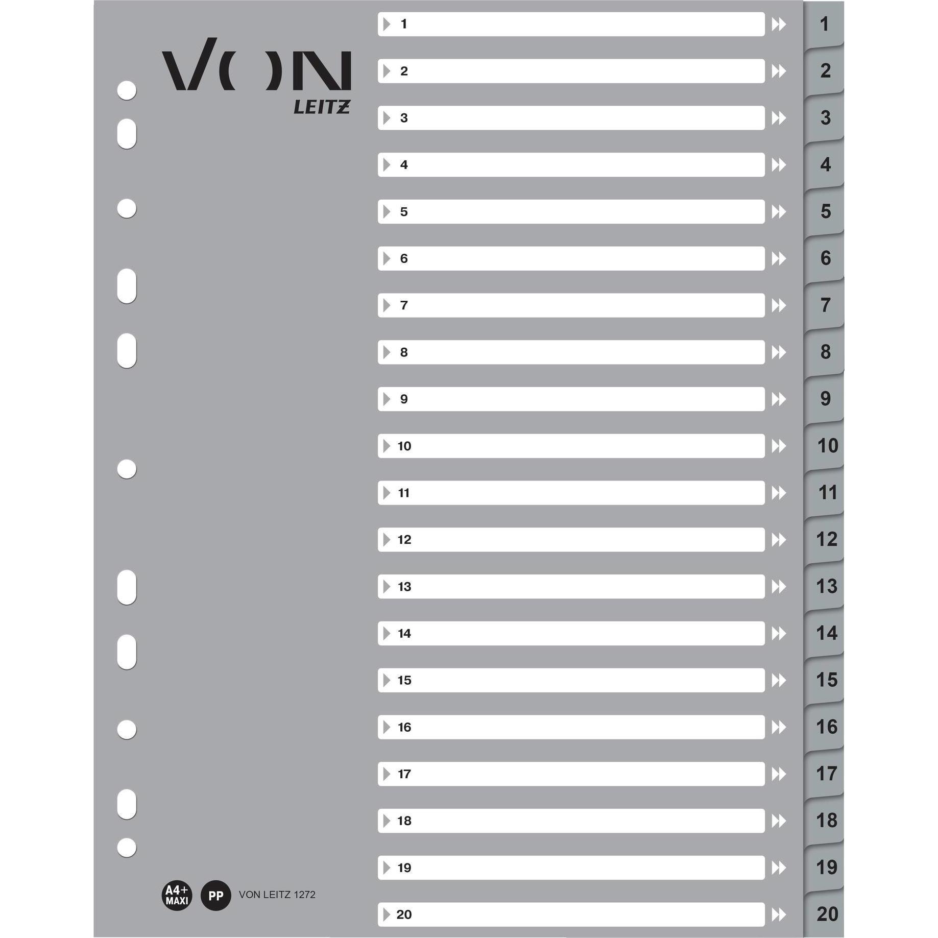 von Register A4, 1-20 (1272-00-85)