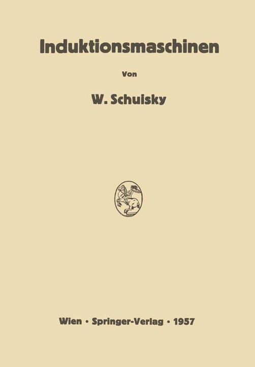 Produktbild Induktionsmaschinen (Deutsch, Wladimir Schuisky, 2011)