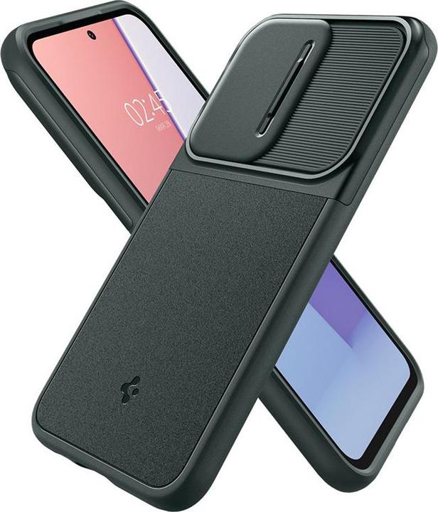 Actual product image Spigen Optics Armor Sam S23 FE zielony/abyss green ACS06381 (Samsung Galaxy S23 FE)