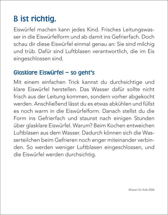 Produktbild Harenberg Wissen für Kids Tagesabreisskalender 2026