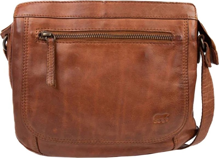Produktbild Bear Rock Bärende Design kleiner Crossbodybag / Umhängetaschen Damen - Leder - Miley - Cognac