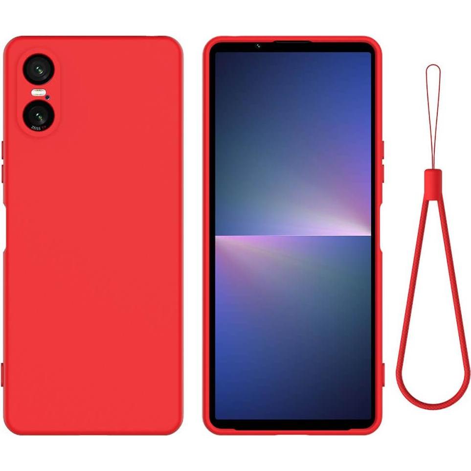 Cover-Discount Sony Xperia 10 VI - Silikon Gummi Hülle (Sony Xperia 10 VI), Smartphone Hülle, Rot