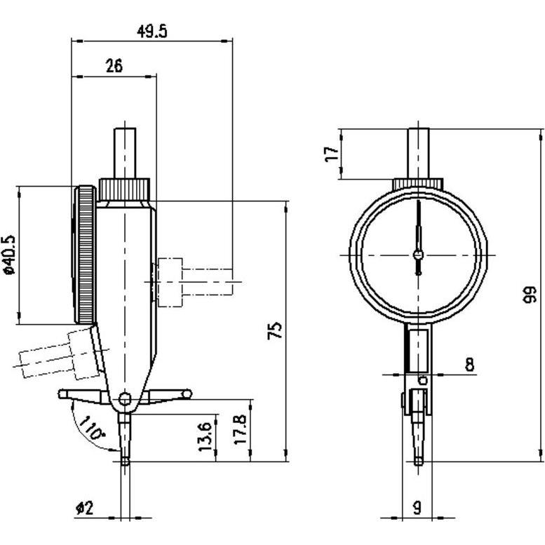 Thumbnail - Mahr, Längenmesswerkzeug, Fühlhebelmessgerät Martest 800 (mm)