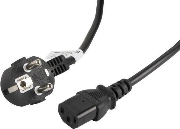 Lanberg CA-C13C-11CC-0050-BK Câble d'alimentation Noir 5 m Coupleur C13 CEE7/7 (5 m, CEE 7/7)