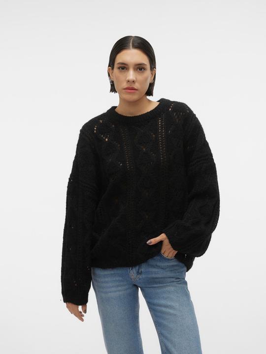 Immagine prodotto Vero Moda Scollo rotondo Maglia con taglio a braccio voluminoso Maglia a maglia (XS)