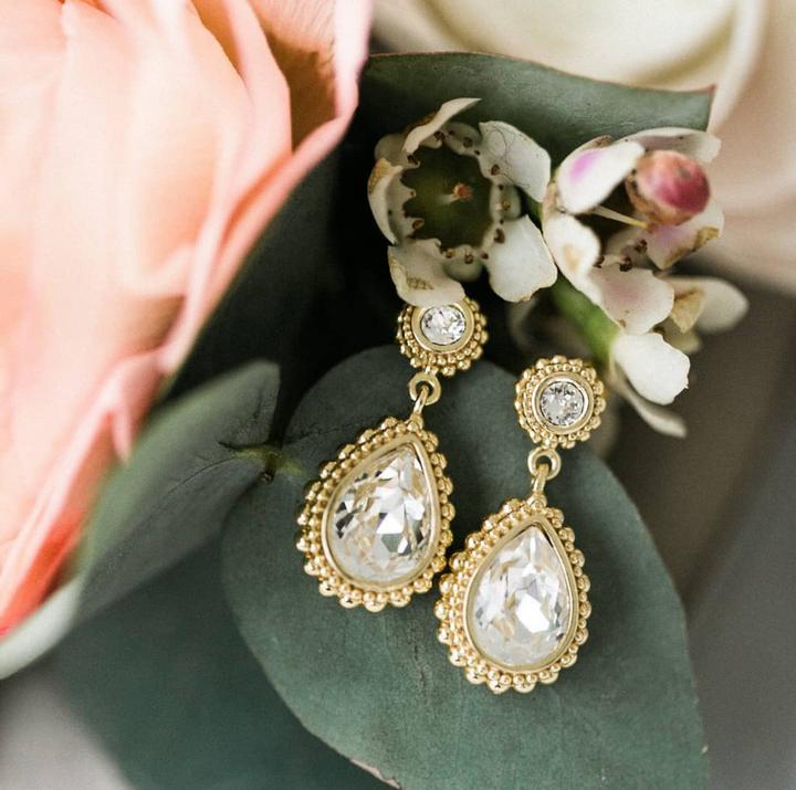 Image du produit Steinkult Boucles d'oreilles "Amira (Laiton, Pierre de cristal, Argent 925 sterling argenté)