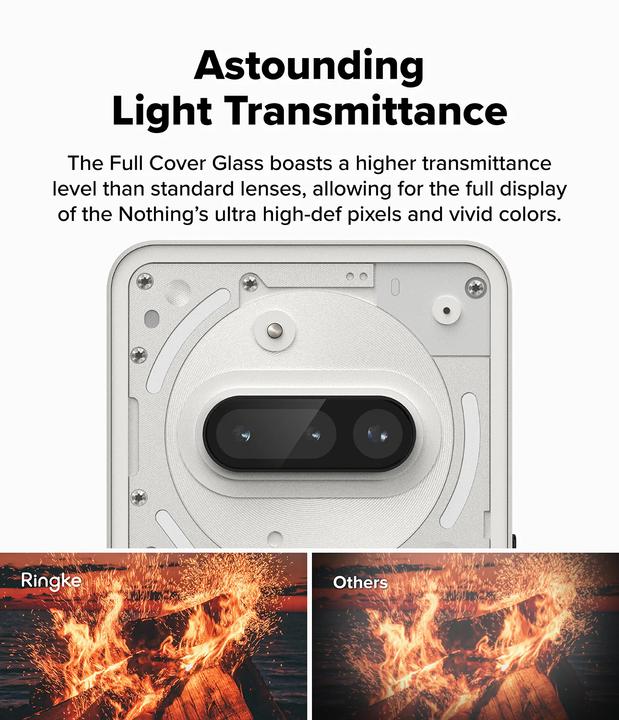 Actual product image Ringke - Camera Full Cover Glass (2 pack) - Nothing Phone (3a) - Clear (2 pcs., Nothing Phone (3a))
