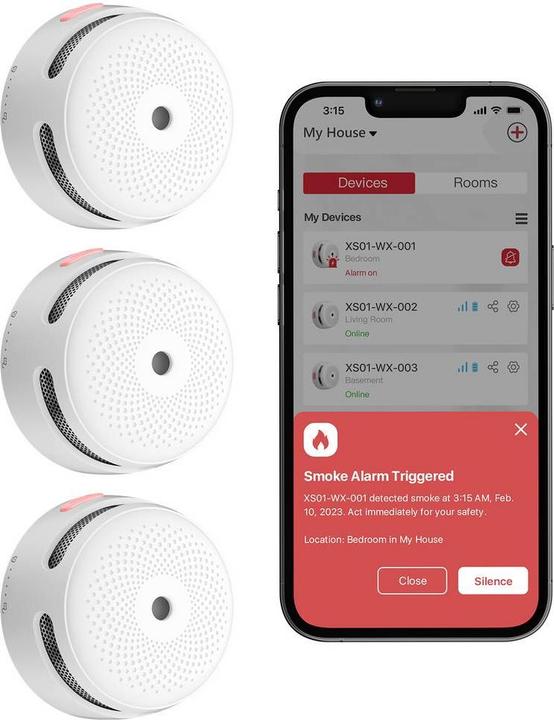 Actual product image X-Sense XS01-WX Smoke alarm device