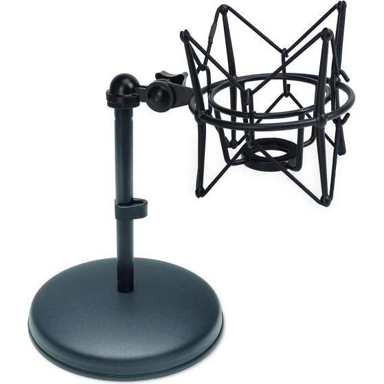 keepdrum Tischstativ MS032 mit Mikrofonspinne Schwarz, Mikrofonständer, Schwarz