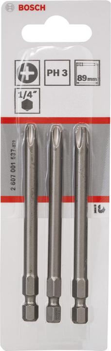 Actual product image Bosch Professional Zubehör Screwdriver bit extra-hard PH 3 (Cross Phillips PH M3)