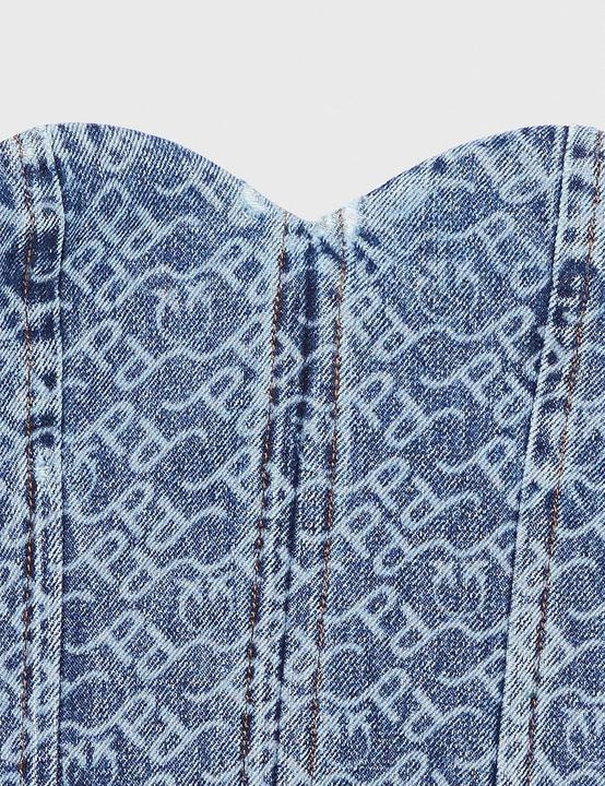 Immagine prodotto Pinko Canotta Logo Denim Bustino Primato (36)