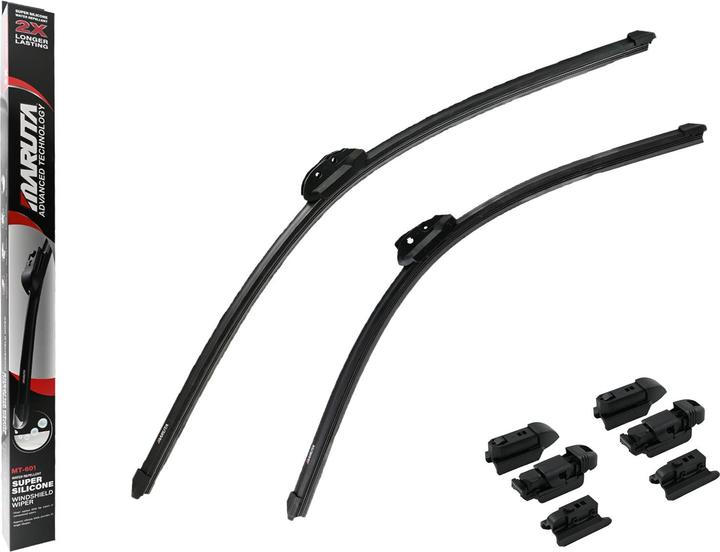 Produktbild Maruta Scheibenwischer SET 700 mm / 600 mm für Frontscheibe, Aero-dynamik optimierte Wischerblätter aus wa