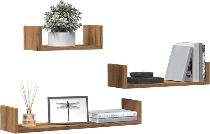 Produktbild VidaXL Wandregale (60 x 15 x 10 cm, 45 x 15 x 10 cm, 30 x 15 x 10 cm)