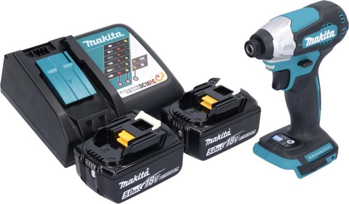 Produktbild Makita DTD 157 RT Akku Schlagschrauber 18 V 140 Nm 1/4" Brushless + 2x Akku 5,0 Ah + Ladegerät