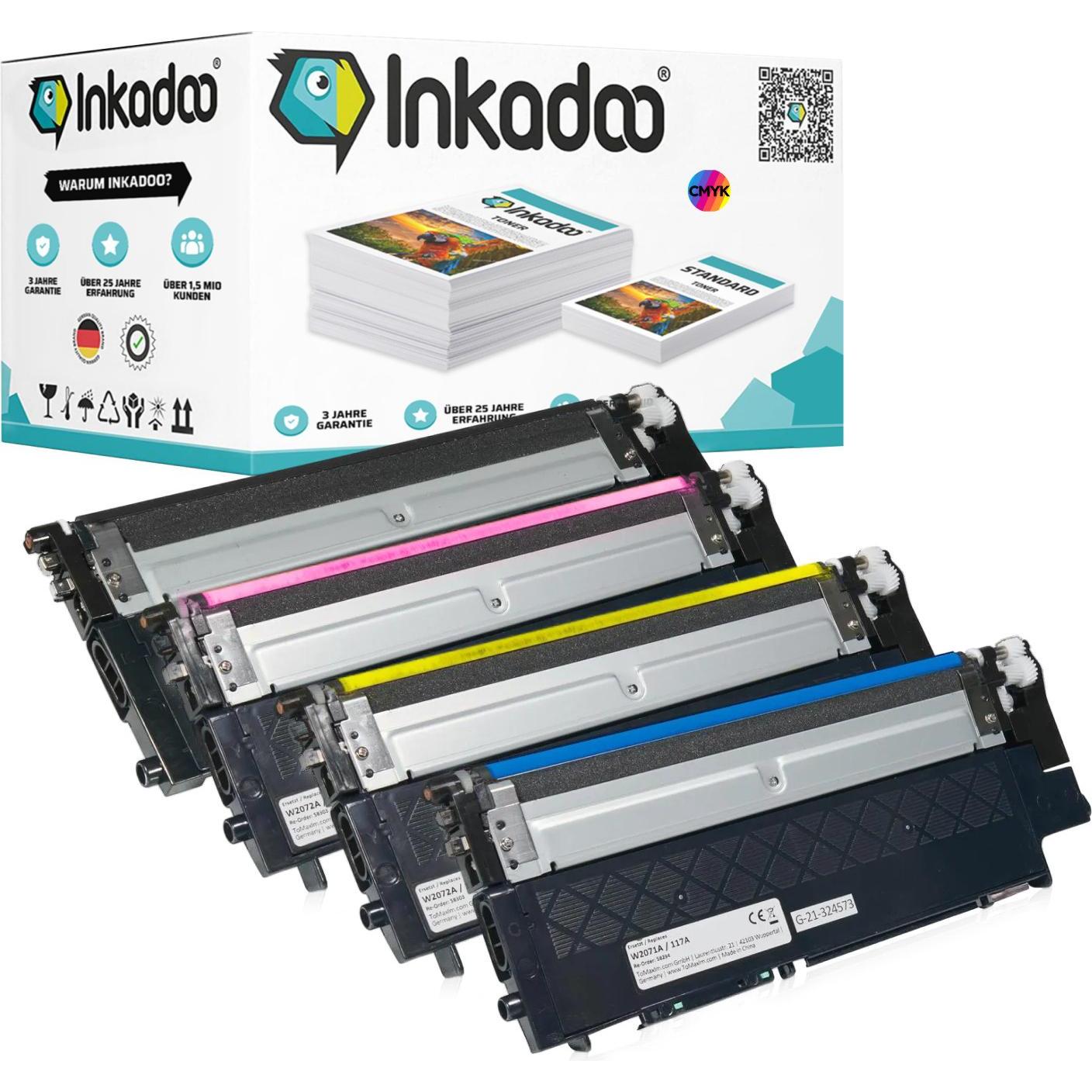 Inkadoo, Toner, Kompatibel Toner für HP Color Laser 150 nw (M, Y, BK, C)