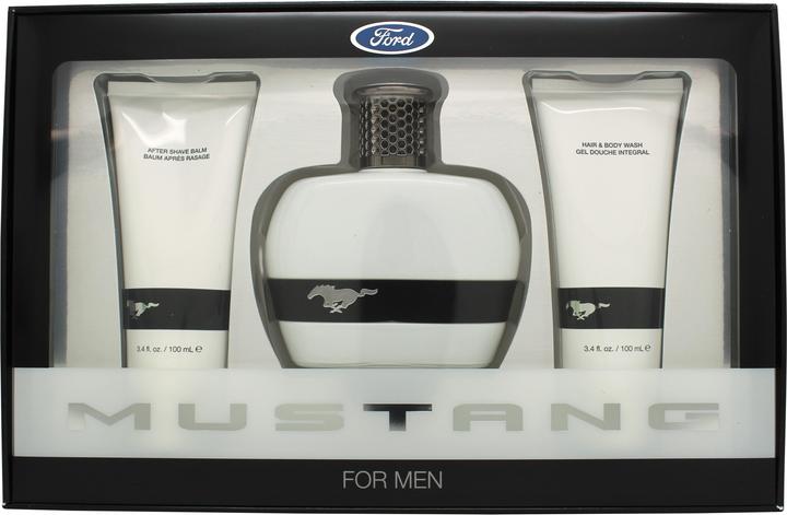 Mustang Weisses 3-teiliges Geschenkset: Eau De Toilette, Aftershave Balsam und Hair & Body Wash 100ml (Parfum Set)