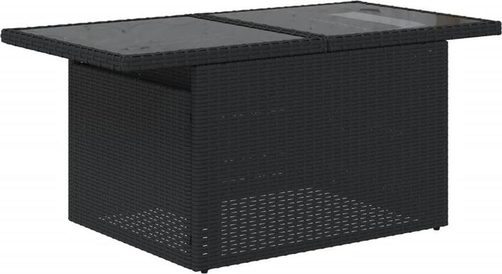 Produktbild vidaXL Gartenmöbel Sofa Garnitur Sitzgruppe Lounge 7-tlg. Schwarz Poly Rattan