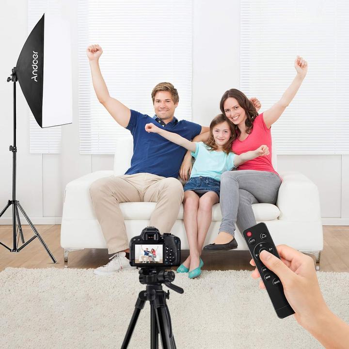 Immagine prodotto Andoer Set di illuminazione Softbox 85 W (Soft box)