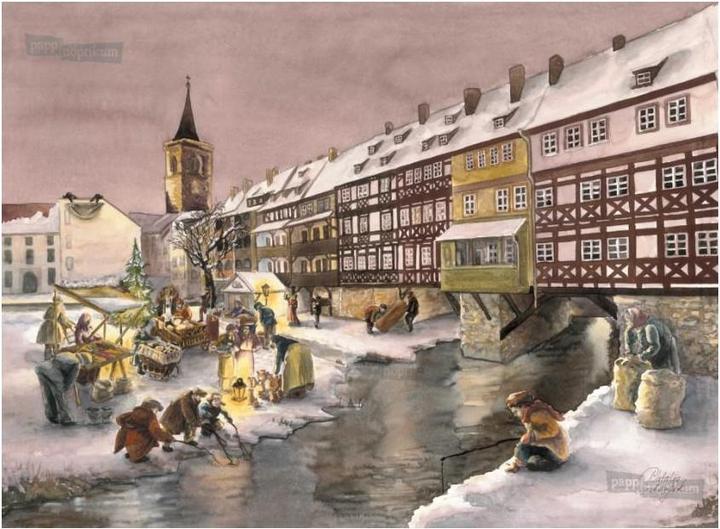 Actual product image Pappnoptikum Erfurt Krämerbrücke (Mini Advent Calendar)