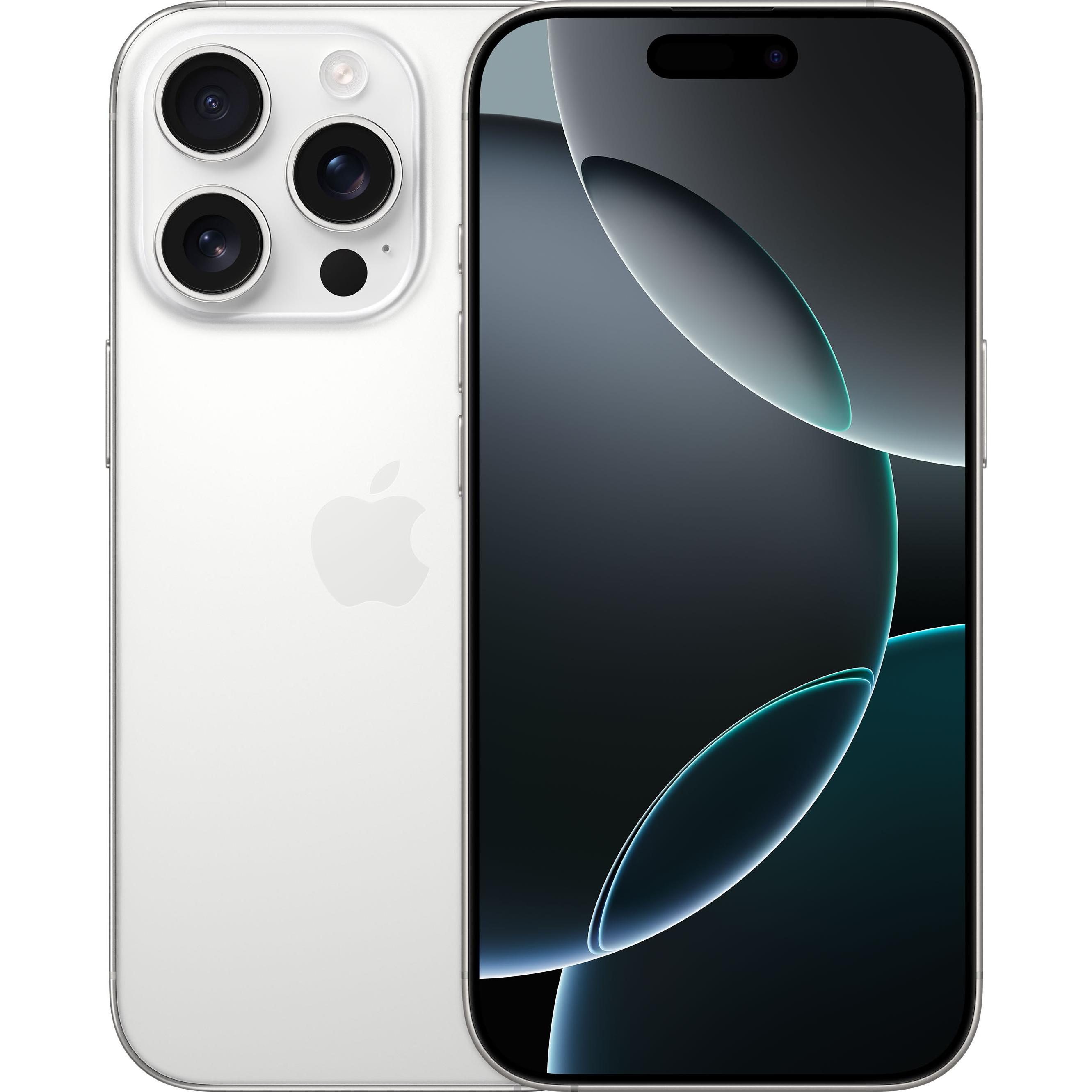 Apple iPhone 16 Pro (512 GB, White Titanium, 6.30", SIM + eSIM, 48 Mpx, 5G), Smartphone, Weiss