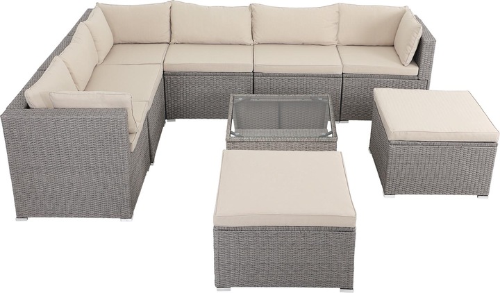 Actual product image Casaria Poly Rattan Lounge Set