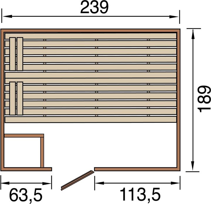 Produktbild Weka Holzbau Massivholzsauna VALIDA 4 GT (Ohne Ofen)