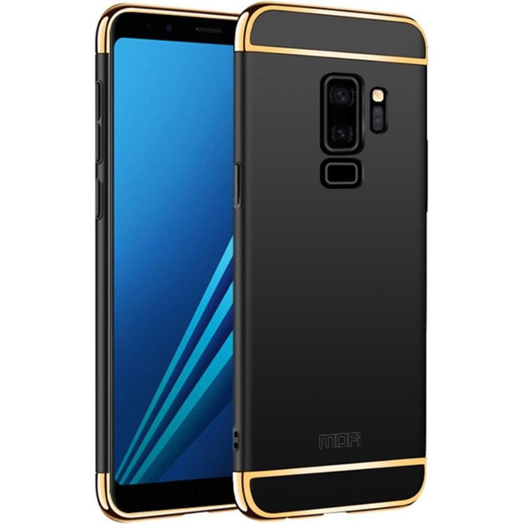 König Design Handy Hülle Schutz Case für Samsung Galaxy S9 Plus Bumper 3 in 1 Cover Schwarz (Samsung Galaxy S9+), Smartp...