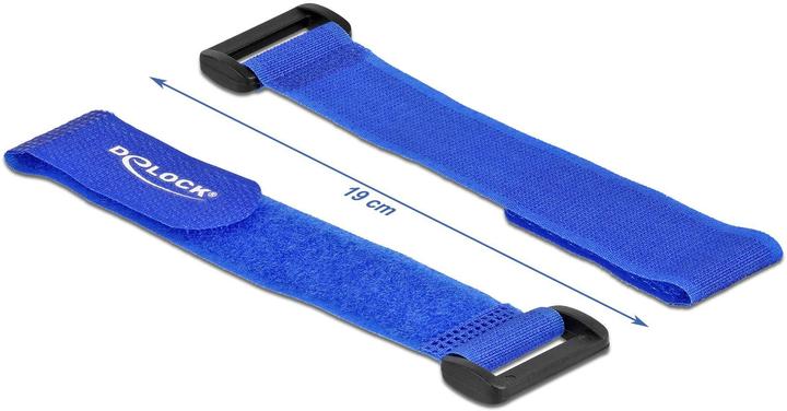 Actual product image Delock Velcro cable tie with loop L 190 x W 25 mm blue 5 pieces (Velcro cable ties, 190 mm, 5 pcs.)