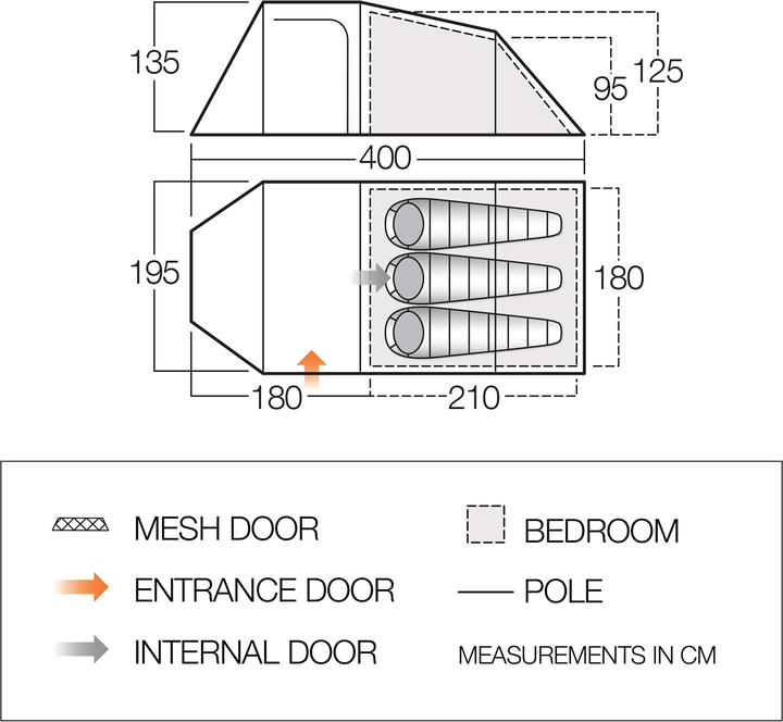 Produktbild Vango Skye 300 (Tunnelzelt, 6.10 kg, 3 Personen)