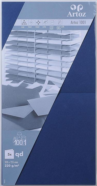 Produktbild Artoz 1001 Karten155 cl.blu (15.5 x 15.5 cm, 220 g/m², 5 x)