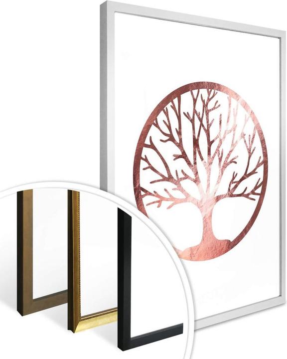 Produktbild Trenddeko Baum des Lebens - Roségold-Optik (30 x 40 cm)