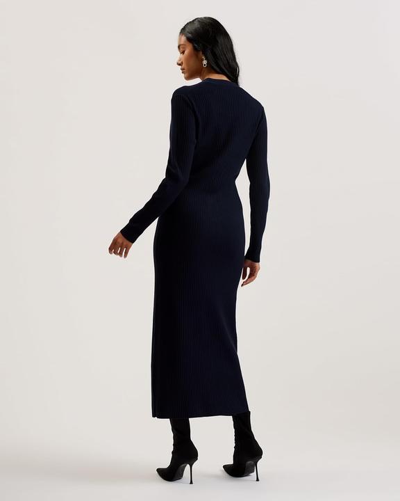 Produktbild Ted Baker Gerippter Strick-Maxi-Vest mit V-Ausschnitt (40)