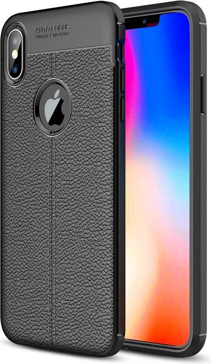 Produktbild Screenguard Apple iPhone XS Max Hülle Leather Design TPU Cover (Apple iPhone XS Max)