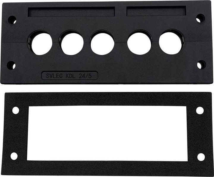 Produktbild Tru Components TC-KDL 24/5 Kabeleinführungsleiste Klemm-Ø (max.) 16 mm PA Sch (Kabeldurchlass, 14.60 cm)
