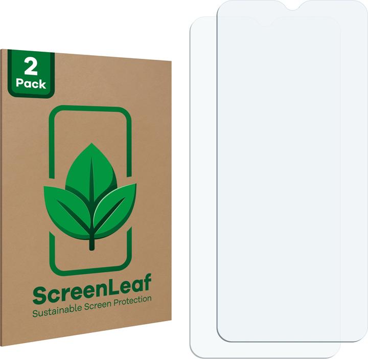Actual product image ScreenLeaf Protective film sustainable screen protector Display protection film Clear Transparent (2 Piece, ZTE Blade A53 Pro)