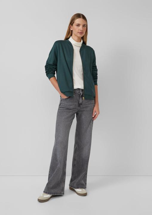 Produktbild s.Oliver Sweatshirt Jacke Weicher Interlock-Blouson mit Eingrifftaschen (46)