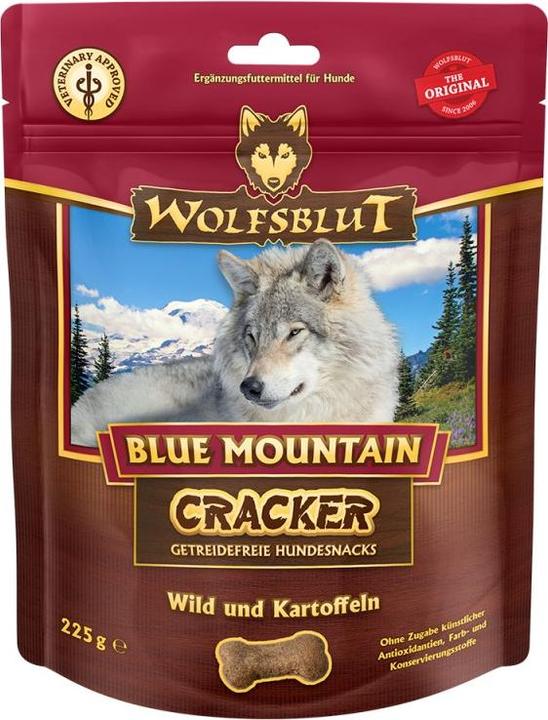 Actual product image Wolfsblut Cracker dog snacks Blue Mountain with game and rabbit 225 g (Senior, Adult, Junior, 1 pcs., 225 g)