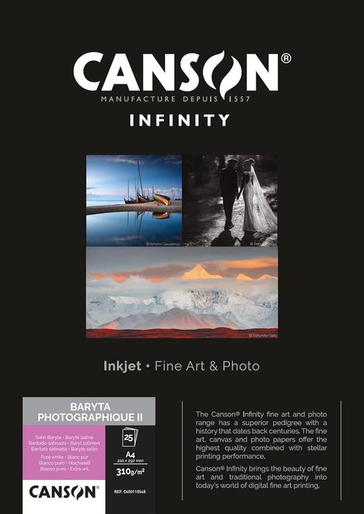 Canson Infinity Baryta Photo II A4 (310 g/m², 210 x 297 mm, 25 x)