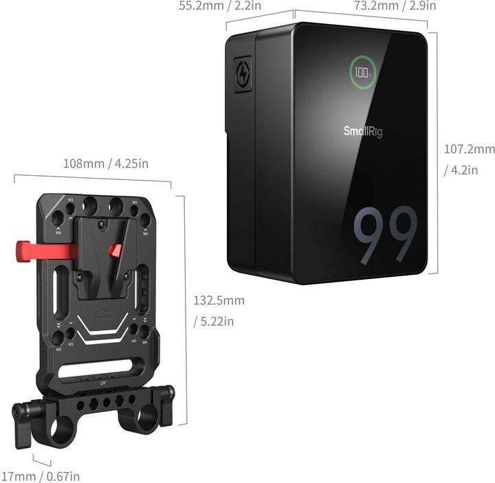 Produktbild SmallRig VB99 Pro mini V Mount Battery (Kit) 5047 (Kamera Akku)